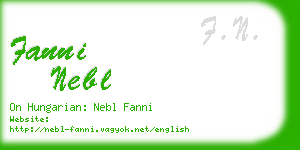 fanni nebl business card